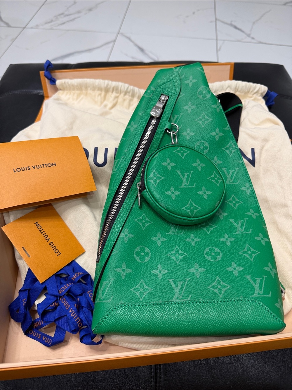 Louis Vuitton Green Sling Duo